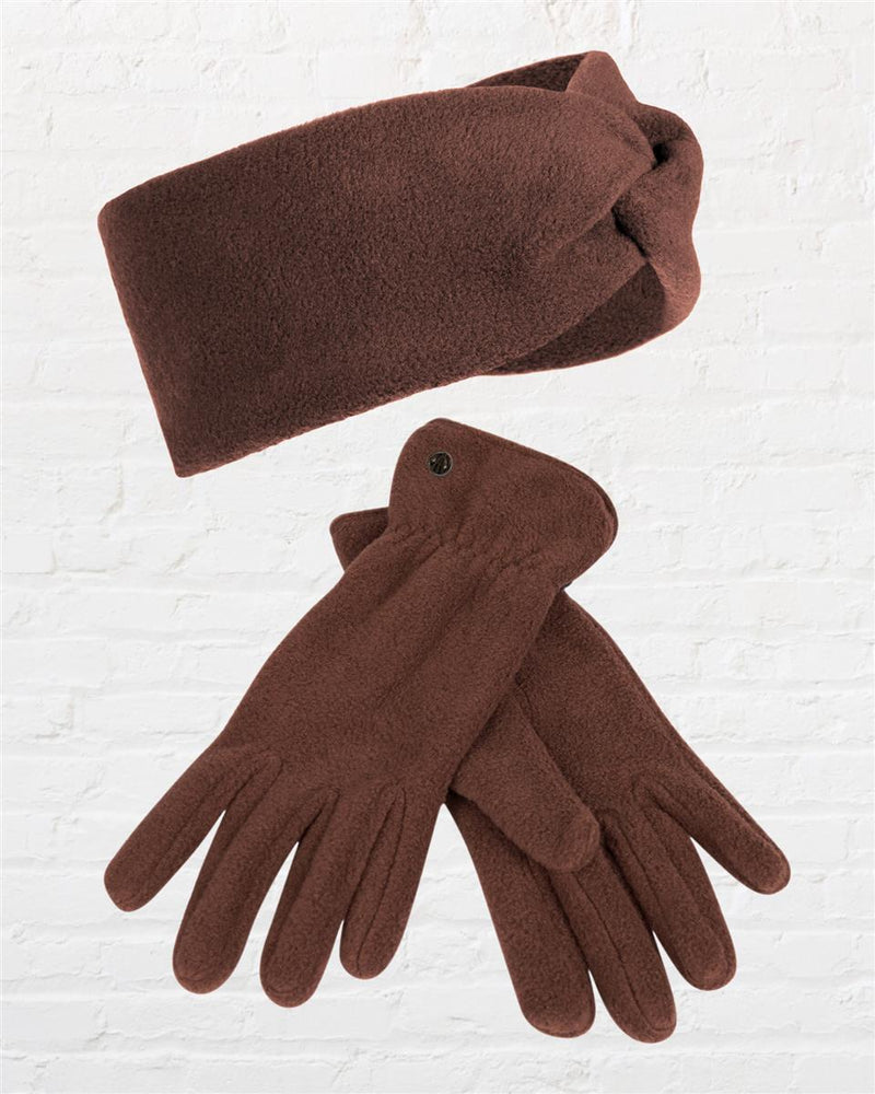 (image for) Onlineshop PolarSoft ® Stirnband + Handschuh - Braun Ausgang